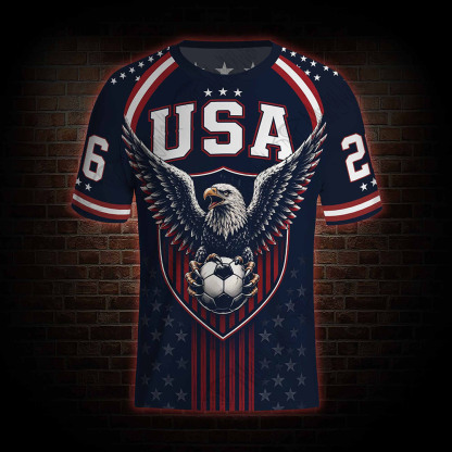 Personalized Star-Spangled Usa Football Jersey