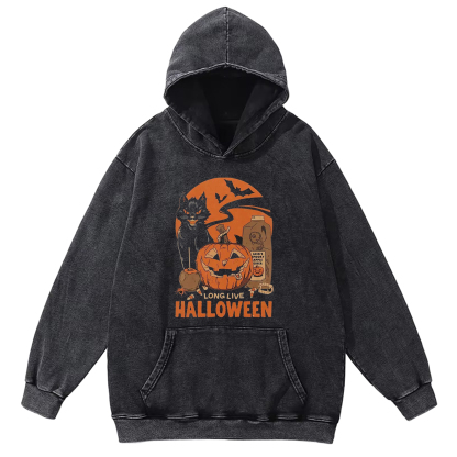 Long Live Halloween Washed Hoodie