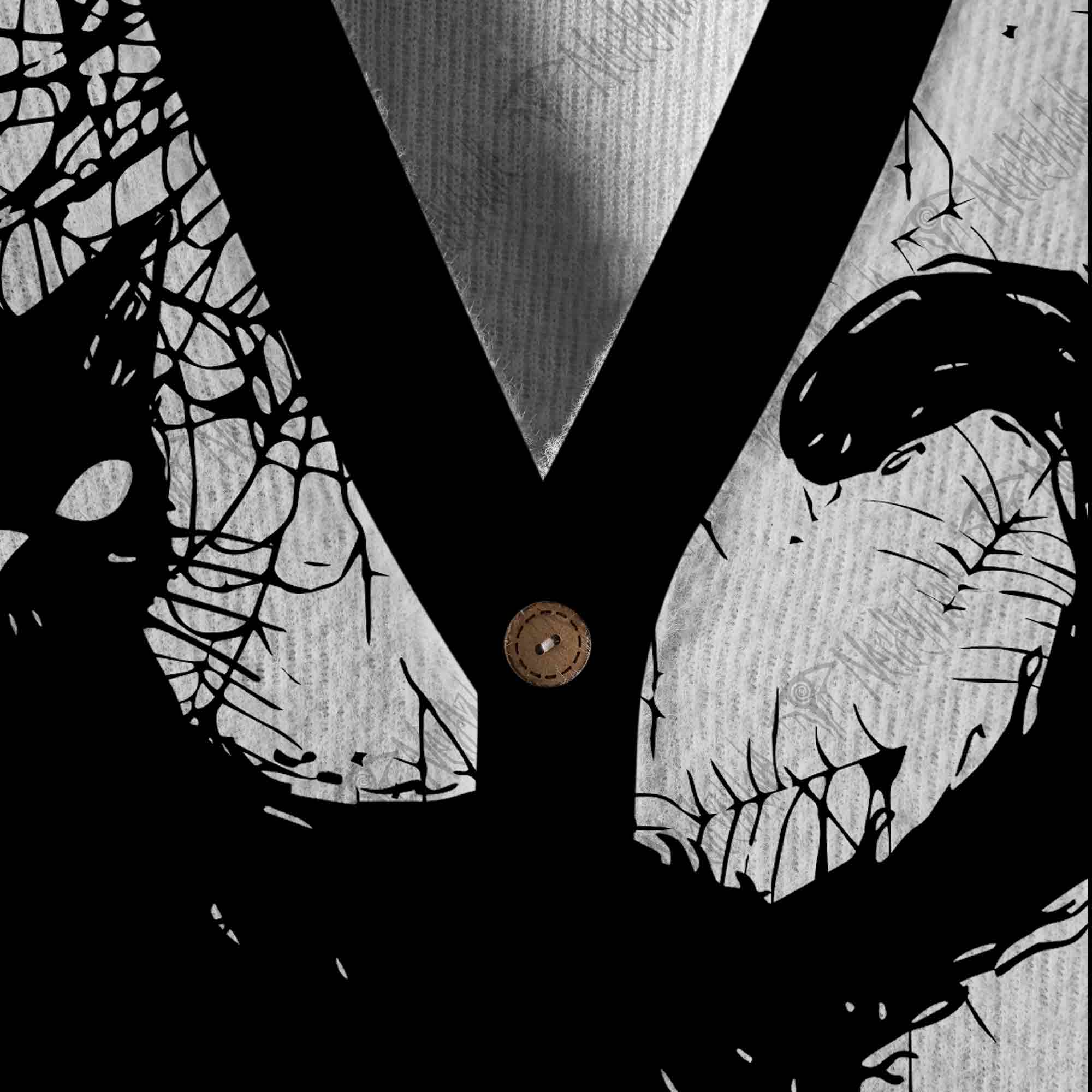 Octopus And Black Cat Cardigan Sweater