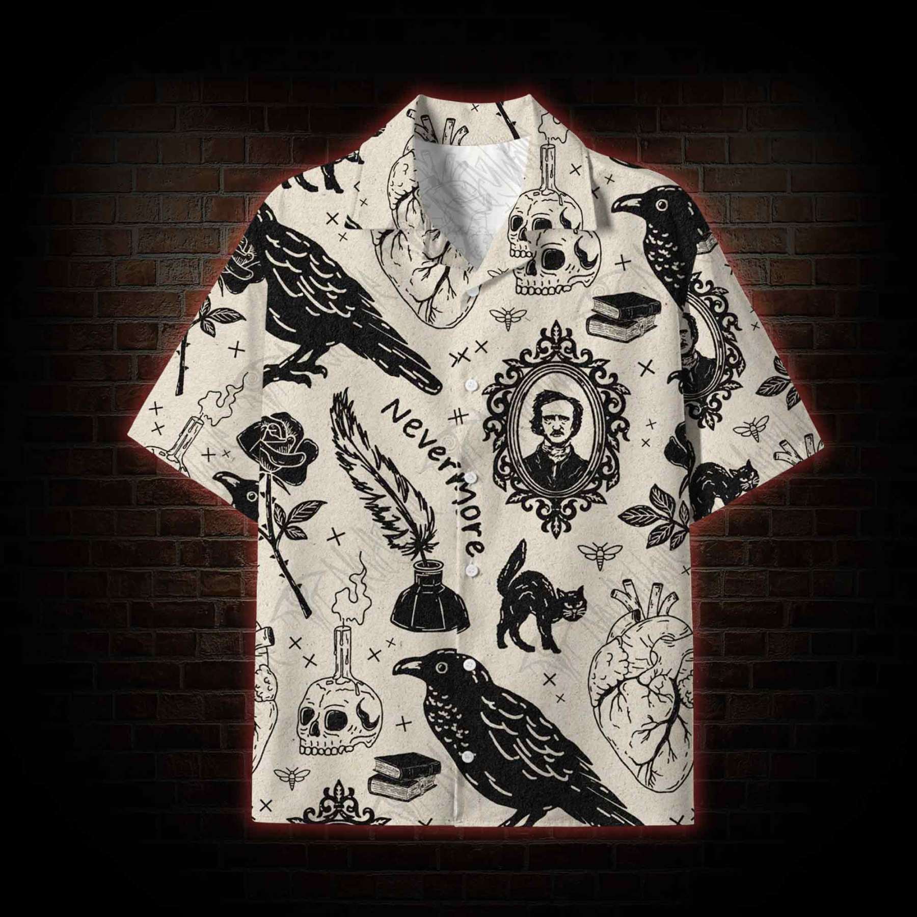 Raven’s Ink Lightweight Hawaiian Shirt
