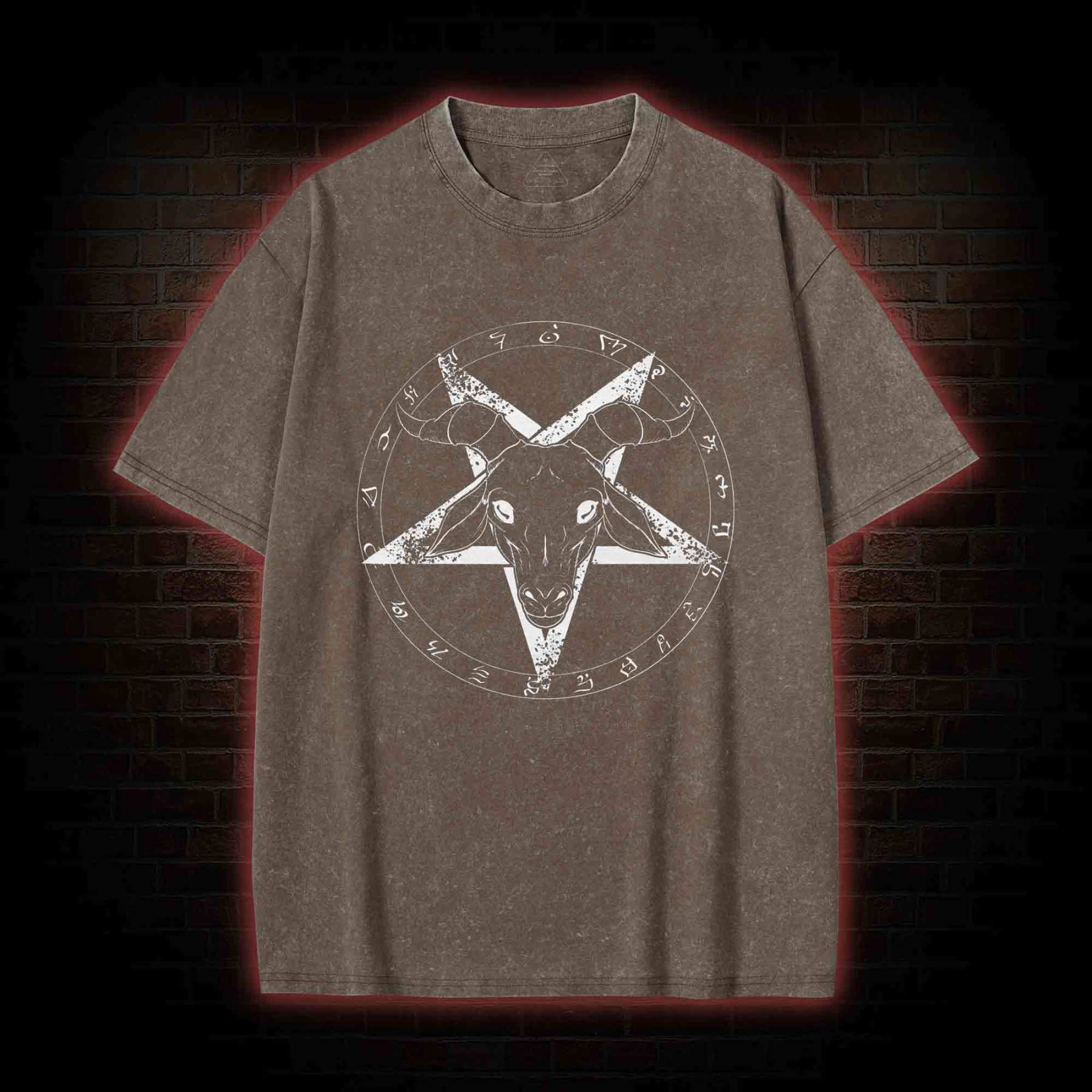 Hail Satan Washed T-shirt