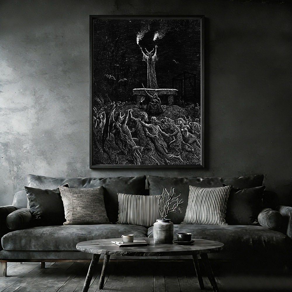 Witches Sabbath Framed Canvas Print