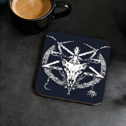 Baphomet Occult Cork Coasters