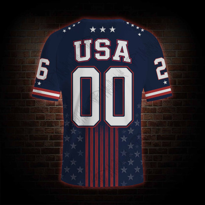 Personalized Star-Spangled Usa Football Jersey