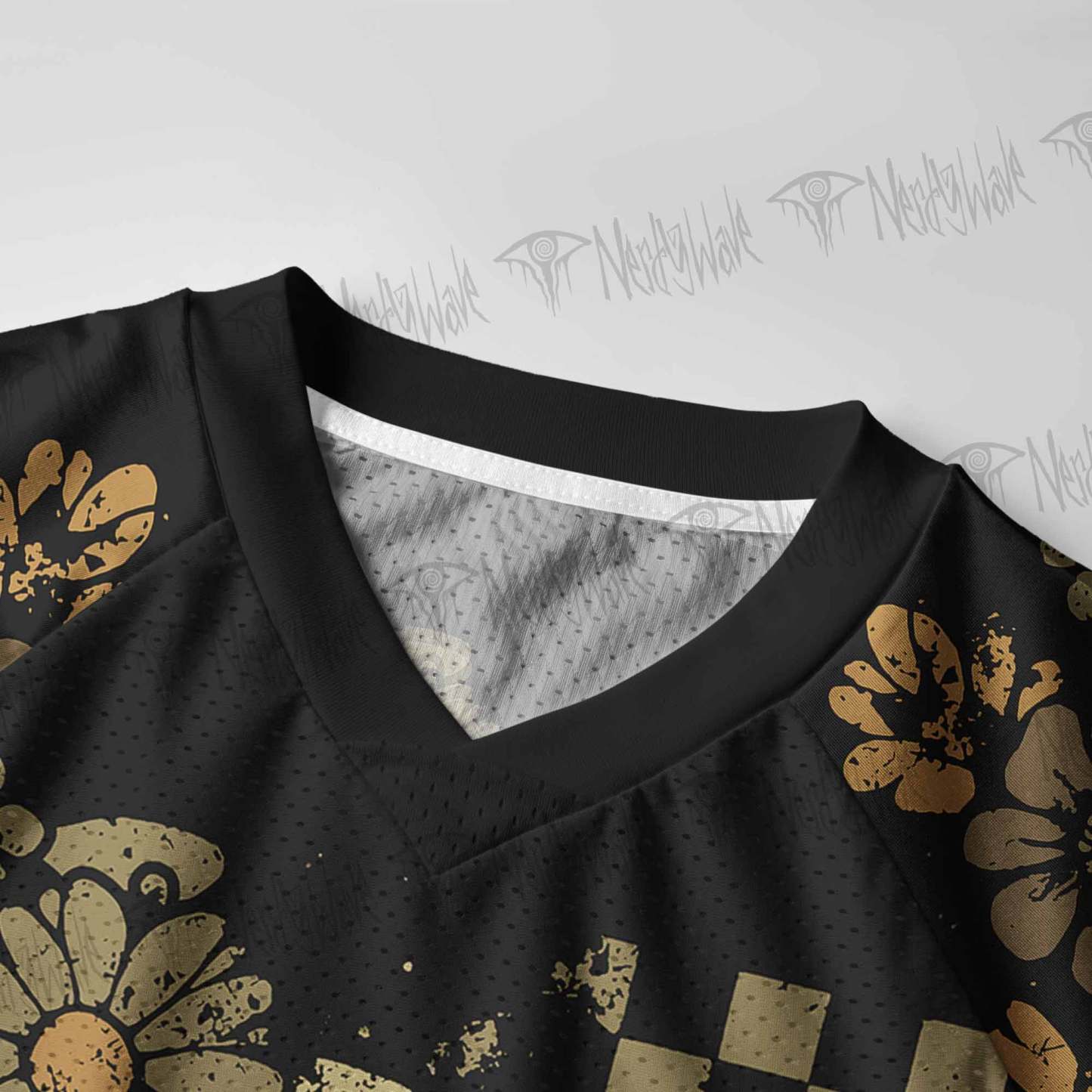 Floral Skull Women's Cropped Mesh Jersey