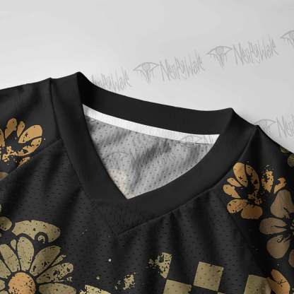 Floral Skull Women's Cropped Mesh Jersey