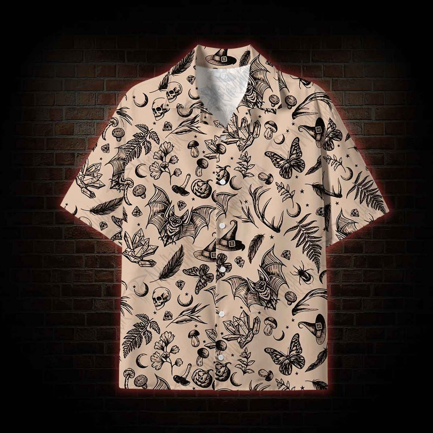 Witchy Botanical Lightweight Hawaiian Shirt