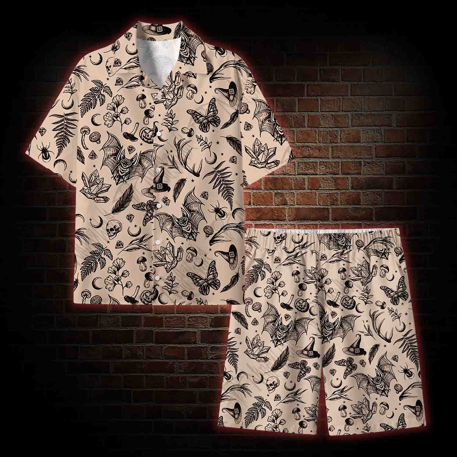 Witchy Botanical Lightweight Hawaiian Shirt