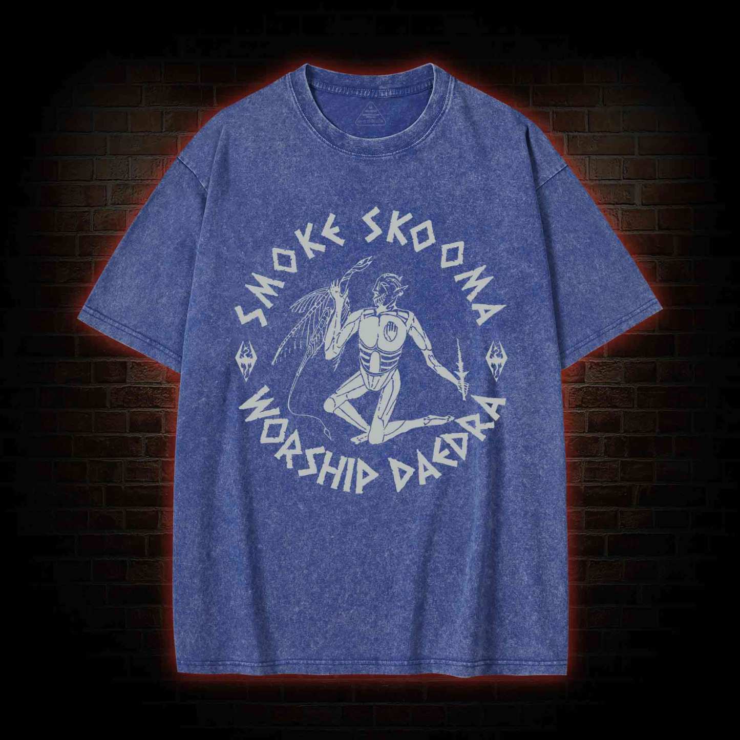 Smoke Skooma Worship Daedra Washed T-shirt