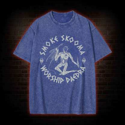 Smoke Skooma Worship Daedra Washed T-shirt