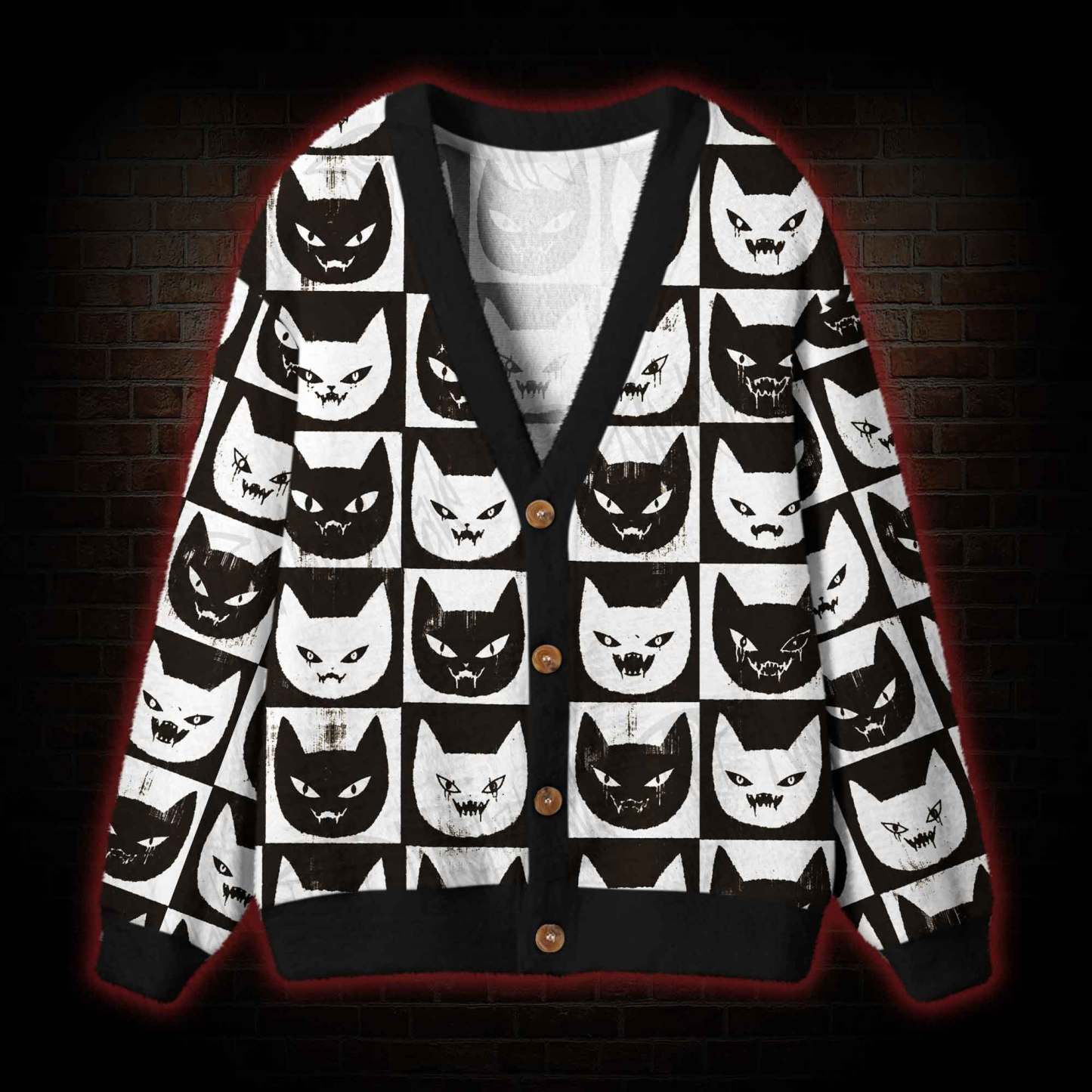 Strange Cat Cardigan Sweater