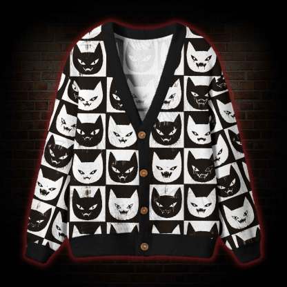 Strange Cat Cardigan Sweater