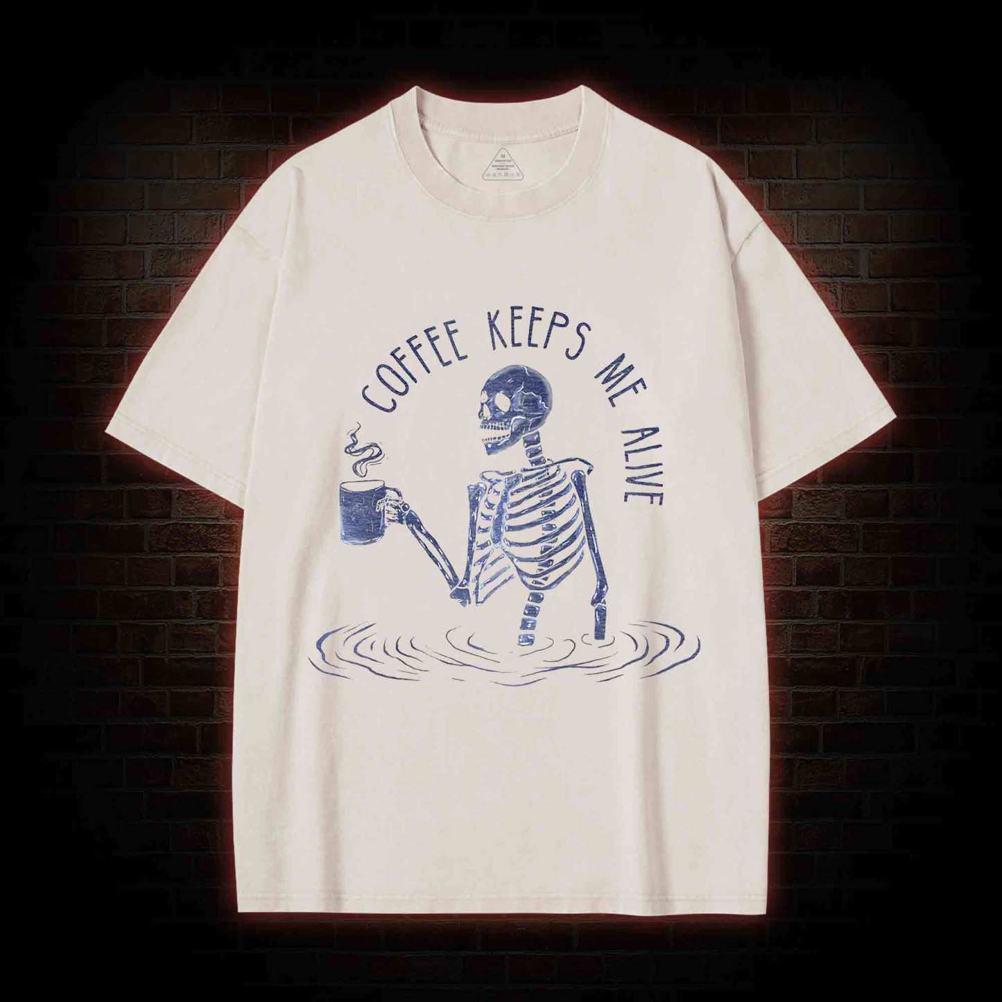 Coffee Keeps Me Alive Washed T-shirt