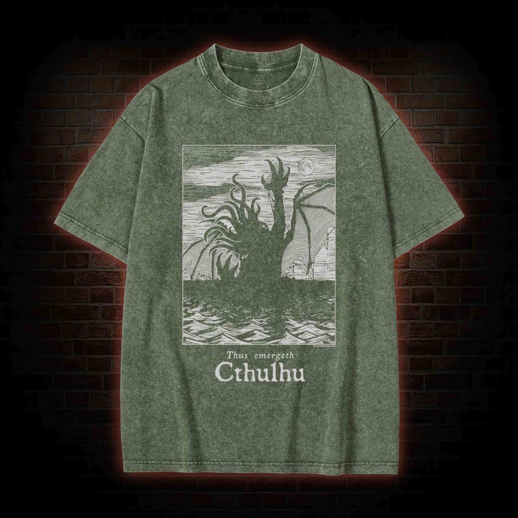 Thus Emergeth Cthulhu Washed T-Shirt