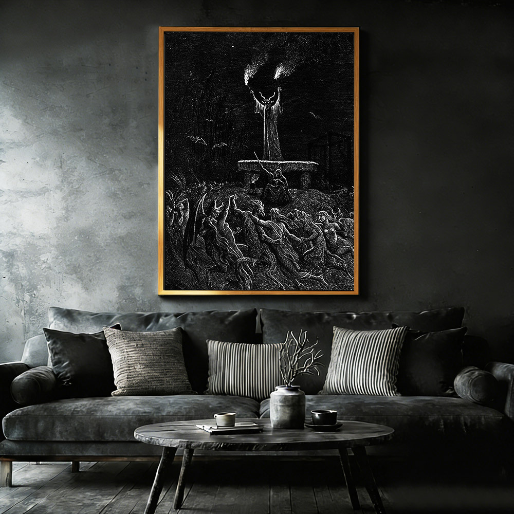 Witches Sabbath Framed Canvas Print