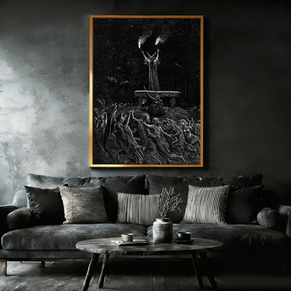 Witches Sabbath Framed Canvas Print
