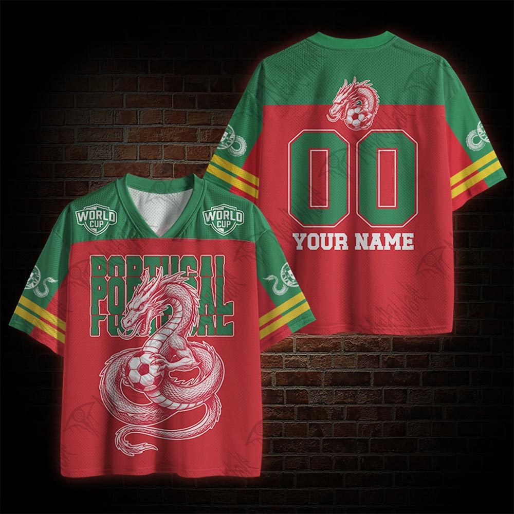 Personalized Portugal Football Mesh Jersey