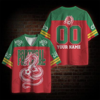 Personalized Portugal Football Mesh Jersey