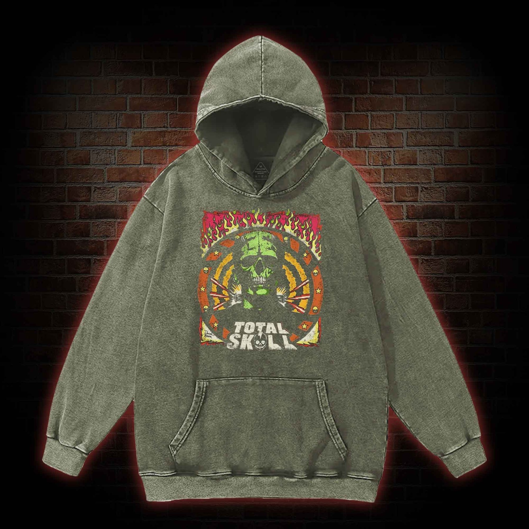Total Skull Washed Hoodie