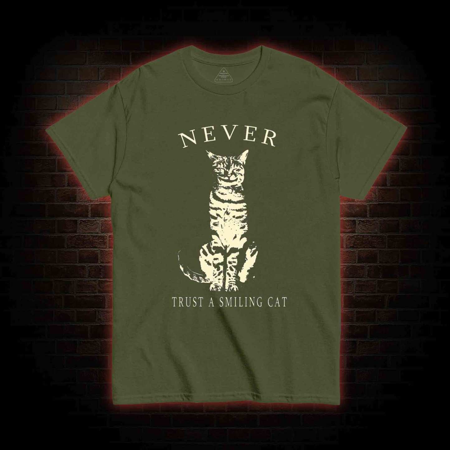 Never Trust A Smiling Cat T-shirt