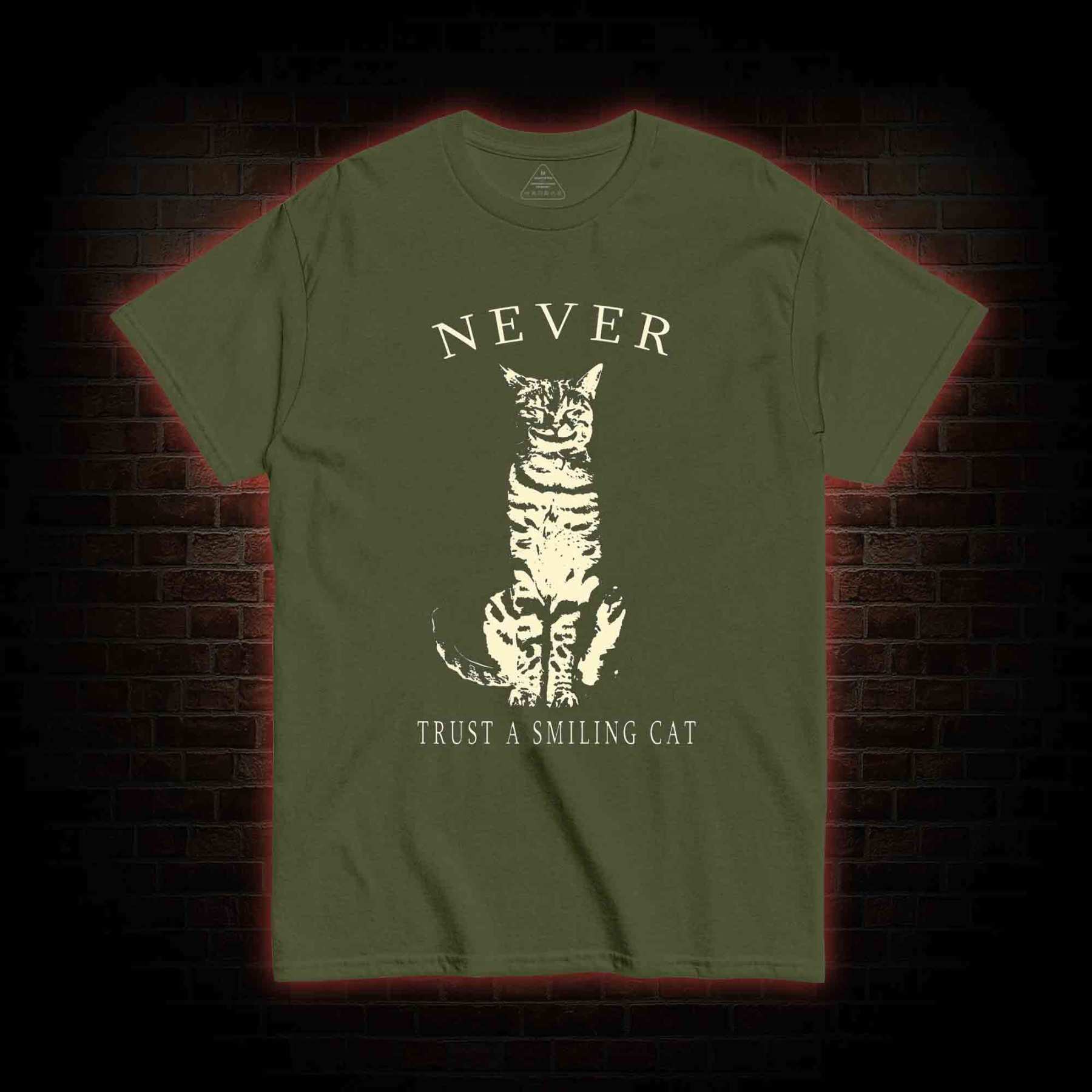 Never Trust A Smiling Cat T-shirt