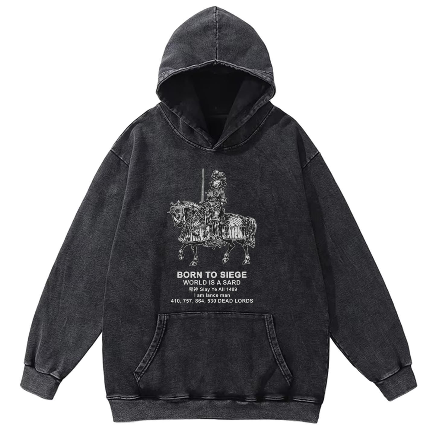 Born To Siege Washed Hoodie