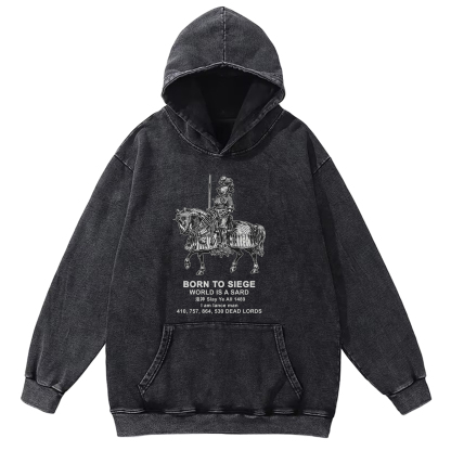 Born To Siege Washed Hoodie