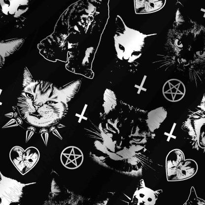  Angry Cat Punk Lightweight Hawaiian Shirt