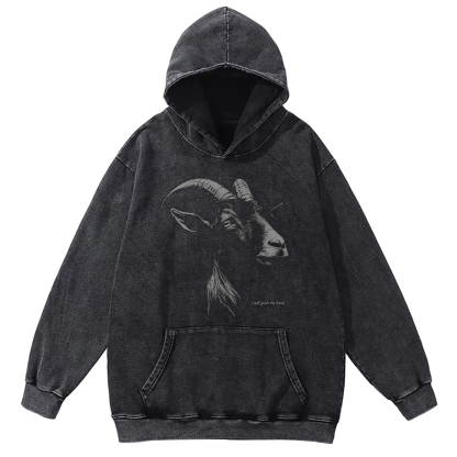 I Will Guide Thy Hand Washed Hoodie
