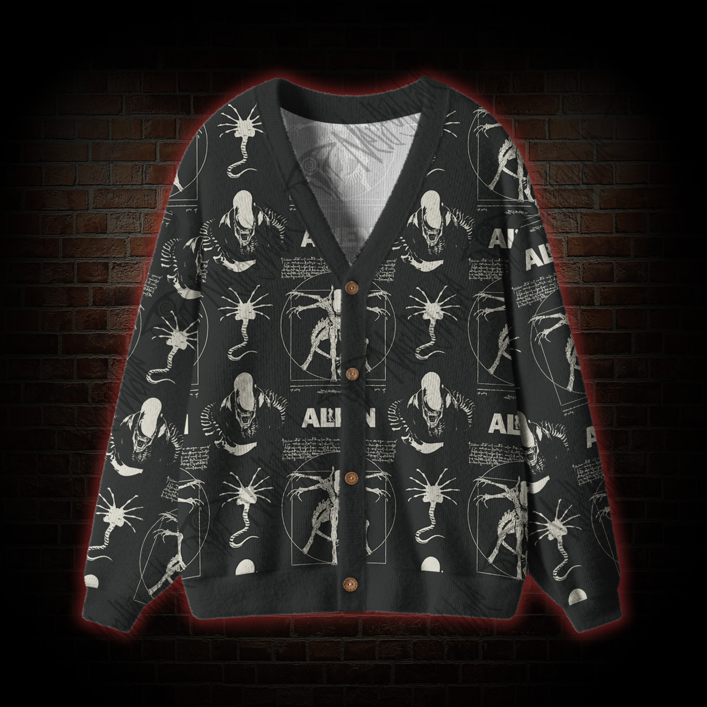 Alien Vintage Cardigan Sweater
