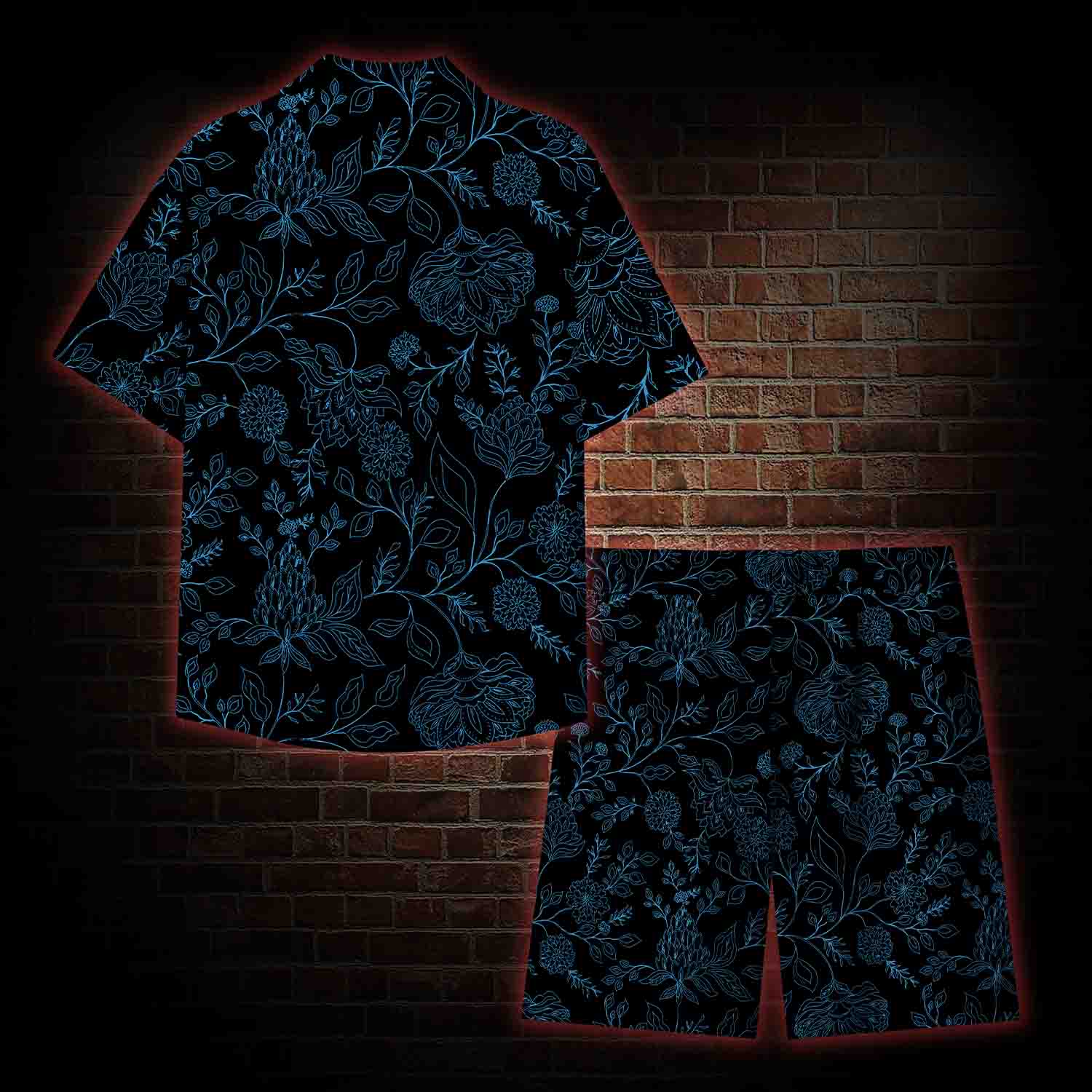Gothic Botanical Lightweight Hawaiian Shirt