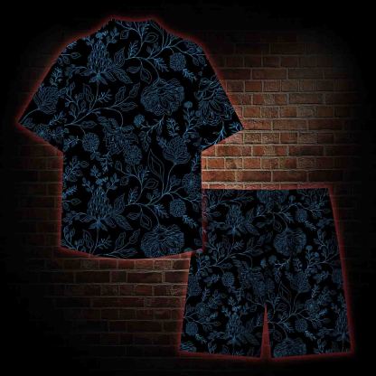 Gothic Botanical Lightweight Hawaiian Shirt