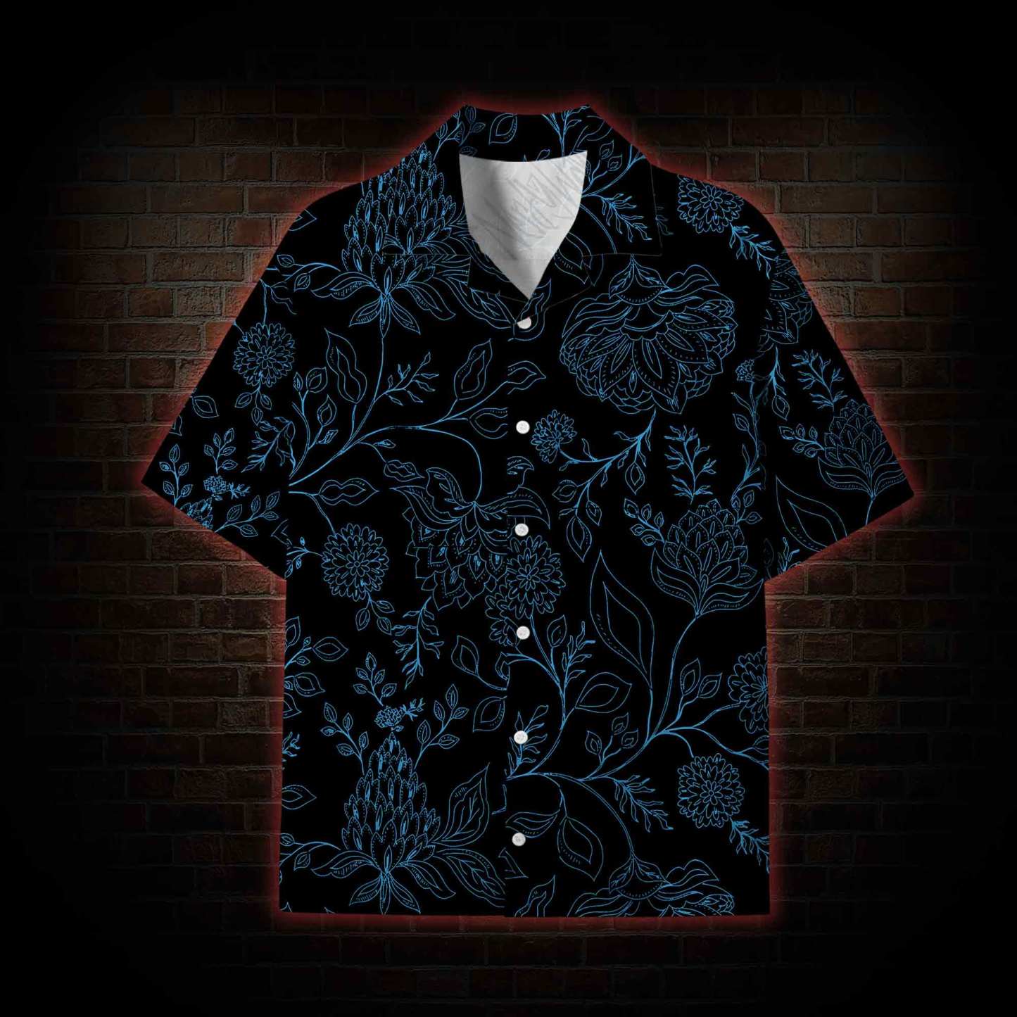 Gothic Botanical Lightweight Hawaiian Shirt