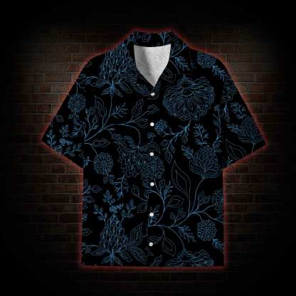 Gothic Botanical Lightweight Hawaiian Shirt
