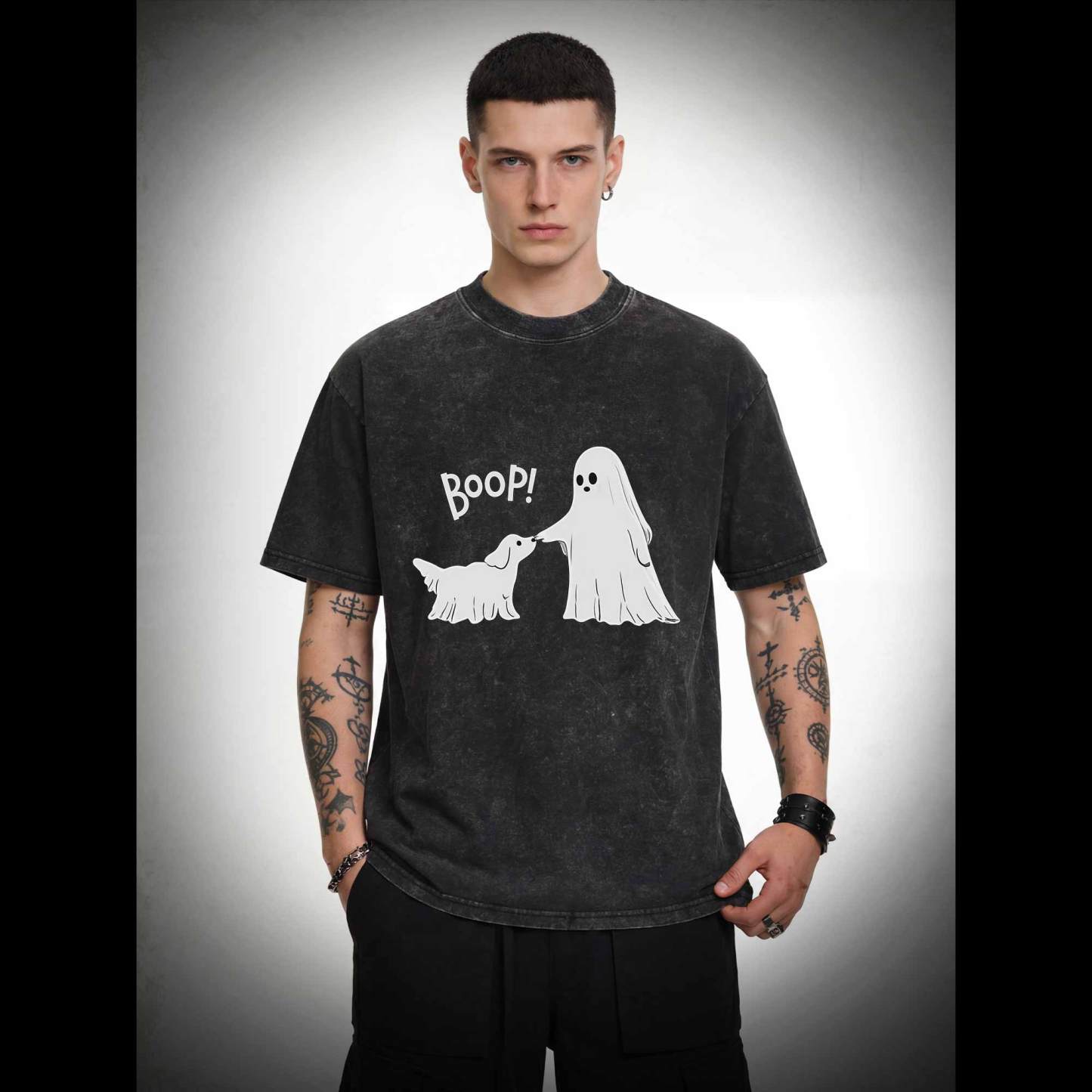 Boop Ghost Dog Washed T-shirt