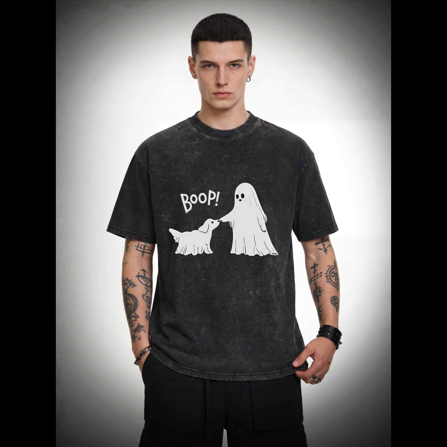 Boop Ghost Dog Washed T-shirt