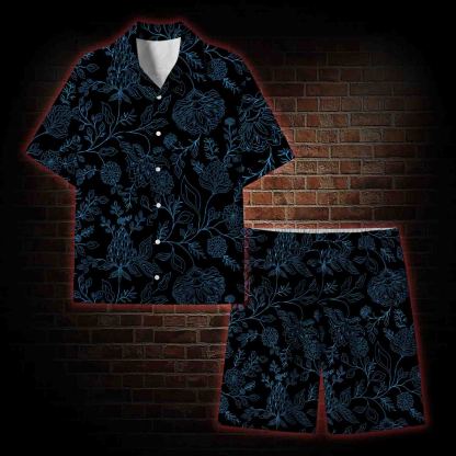 Gothic Botanical Lightweight Hawaiian Shirt