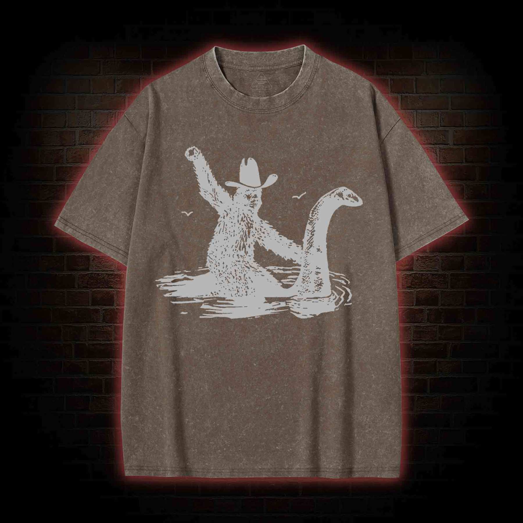 Bigfoot And Loch Ness Monster Washed T-shirt