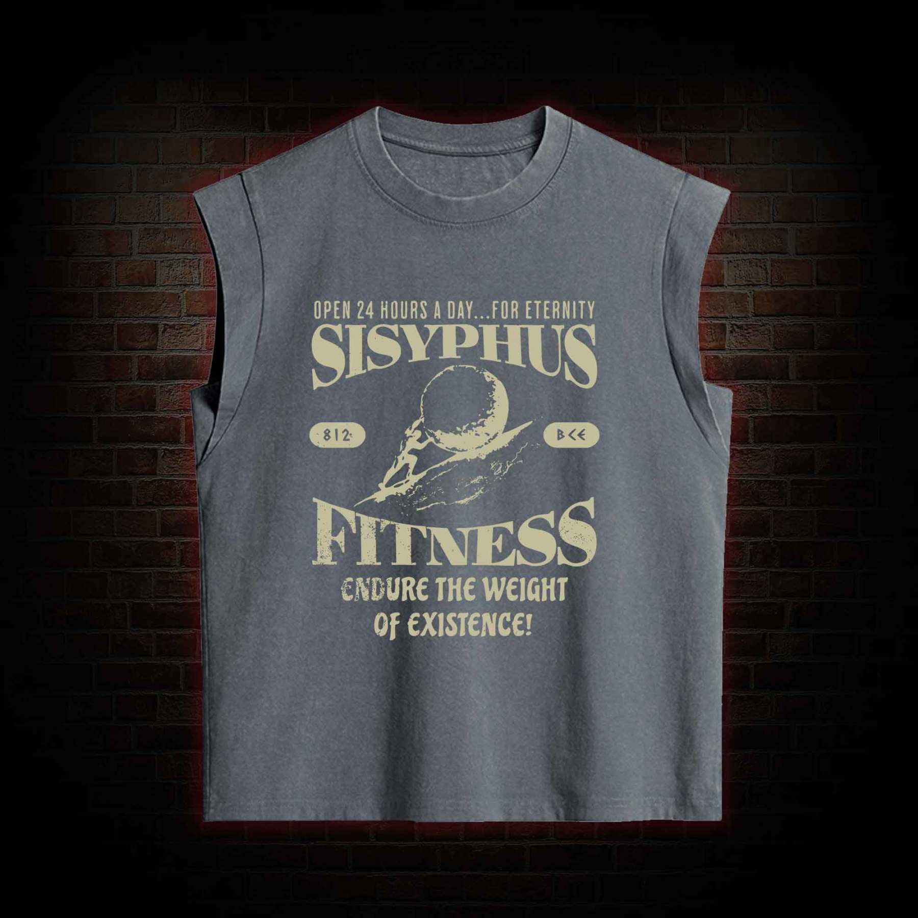 Sisyphus Fitness Kid Greek mythology Women's Washed Tank Top
