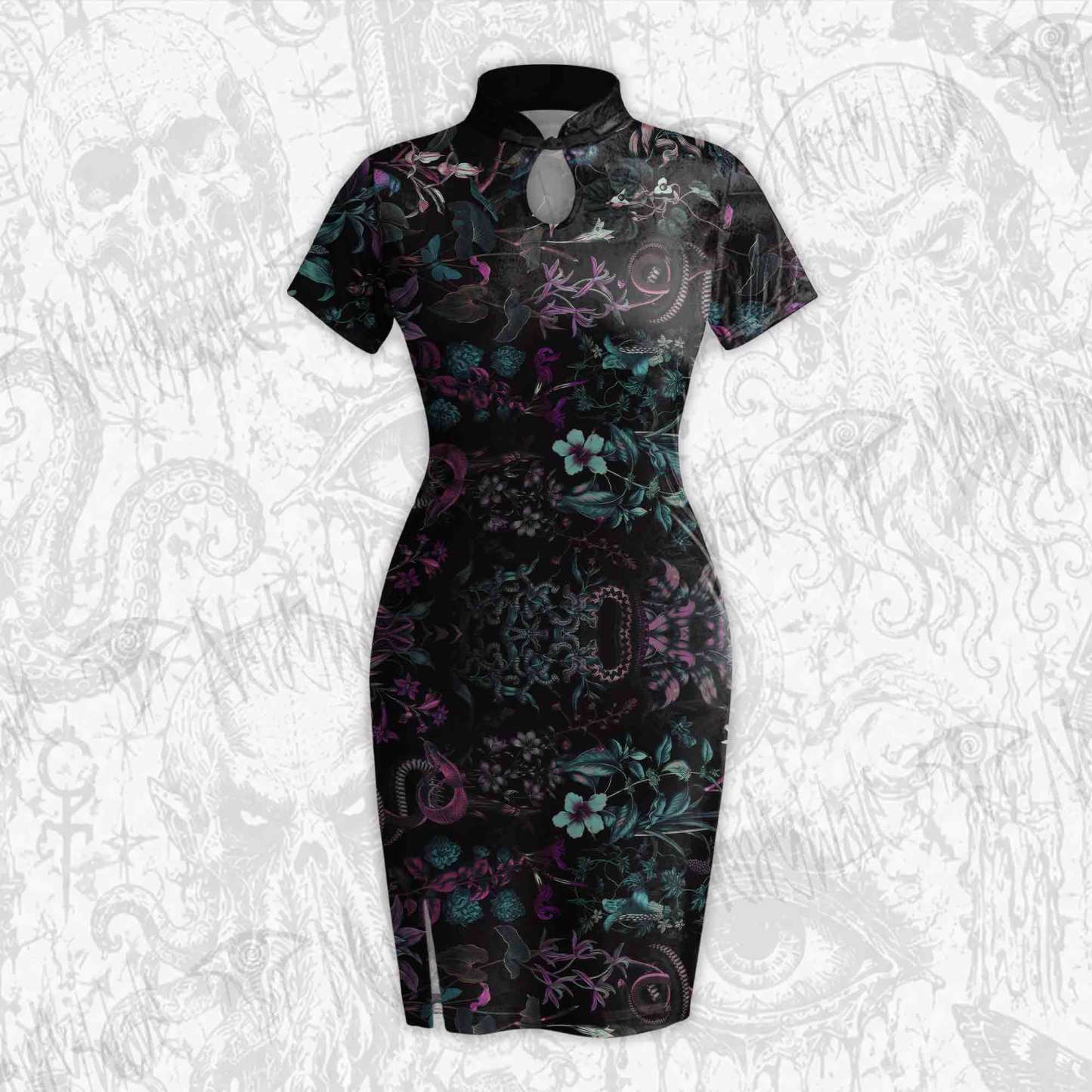 Forbidden Flora Velvet Mini Dress