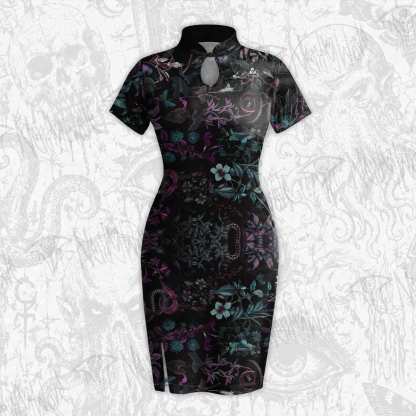 Forbidden Flora Velvet Mini Dress