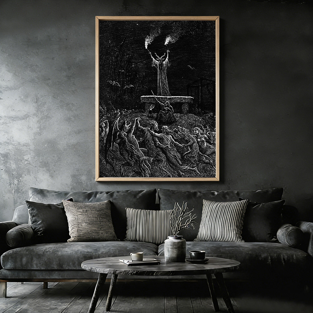 Witches Sabbath Framed Canvas Print