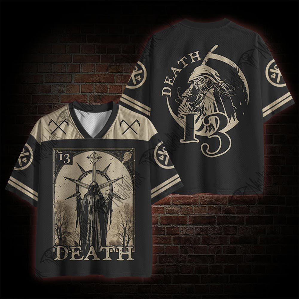 Death in Cloak Tarot Card Mesh Jersey