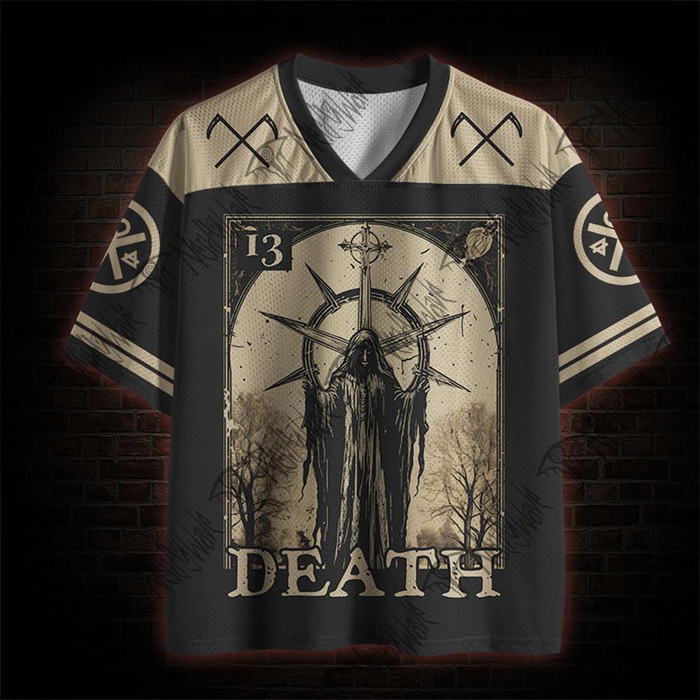 Death in Cloak Tarot Card Mesh Jersey