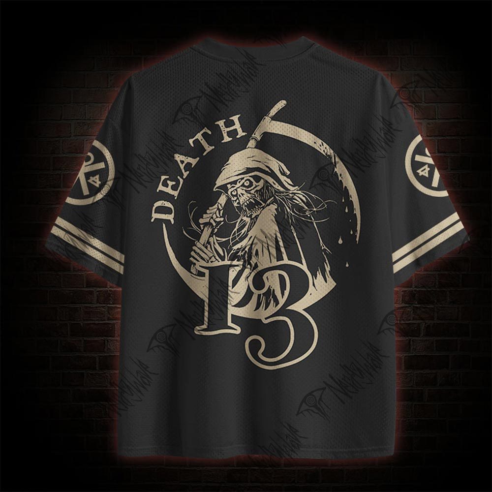 Death in Cloak Tarot Card Mesh Jersey