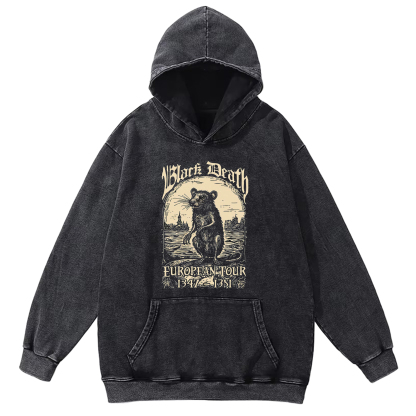 Black Death European Tour Washed Hoodie