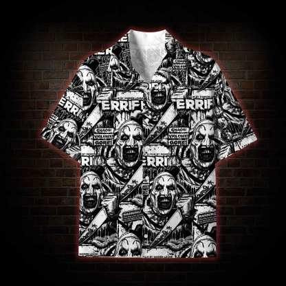 Warning Wide Straps Lightweight Hawaiian Shirt