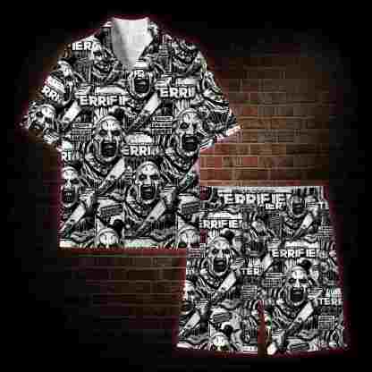 Warning Wide Straps Lightweight Hawaiian Shirt