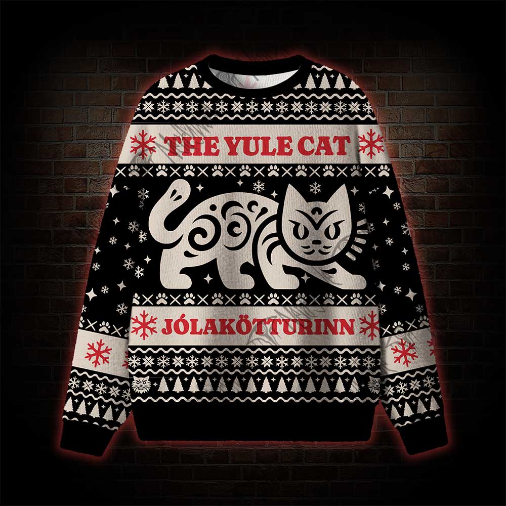 The Yule Cat Jolakotturinn Ugly Sweatshirts