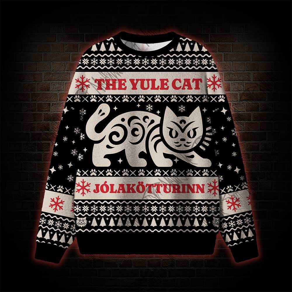The Yule Cat Jolakotturinn Ugly Sweatshirts